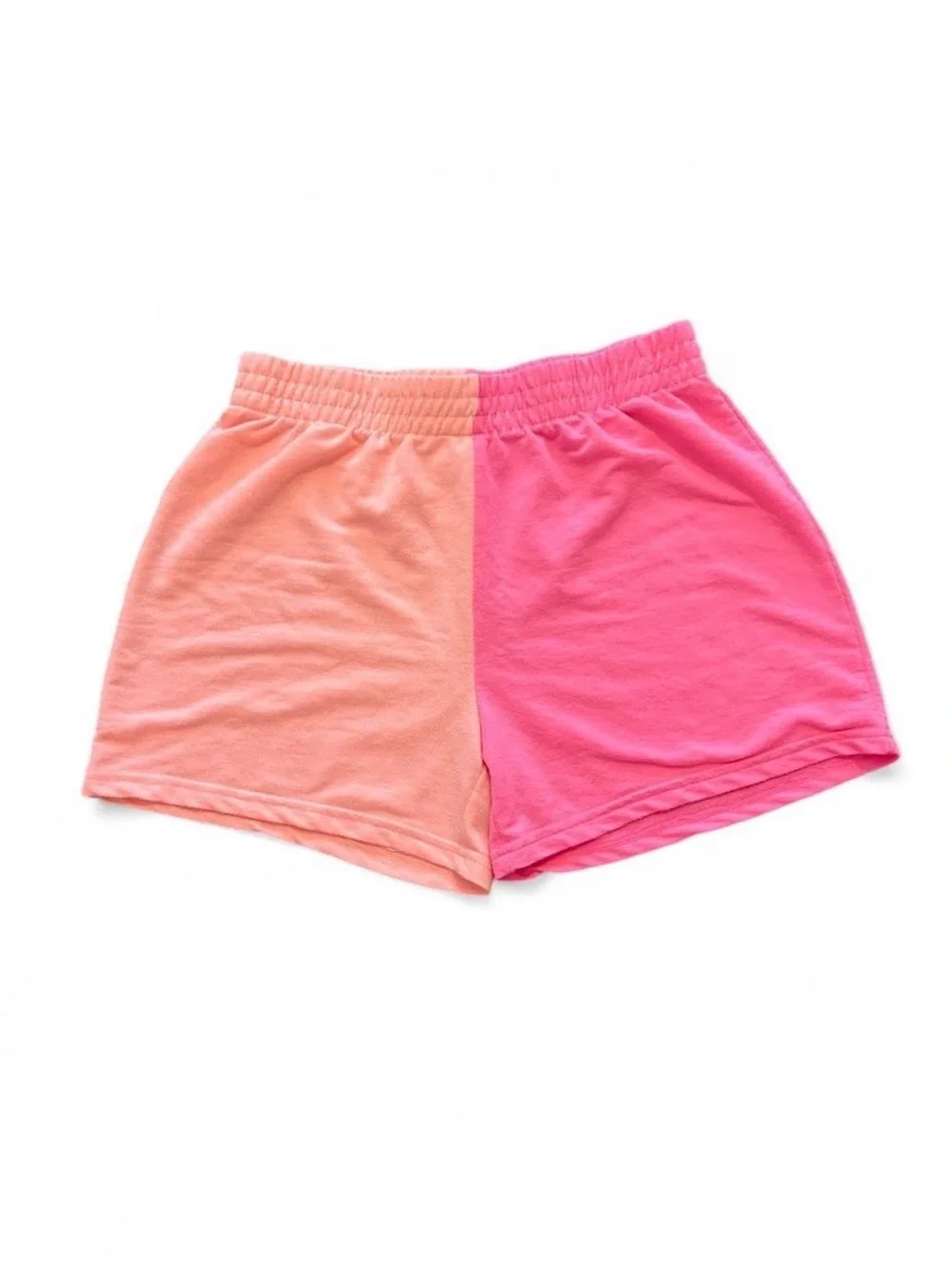 🩷$3 BUNDLED- Justice Two-Tone Peach & Hot Pink Athletic Shorts